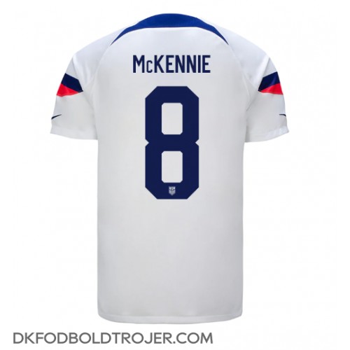 Billige Forenede Stater Weston McKennie #8 Hjemmebane Fodboldtrøjer VM 2022 Kortærmet